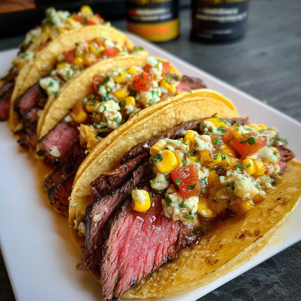 Ultimate Steak Tacos with Charred Corn Street Salsa and Fresh Cilantro Lime - secondary view