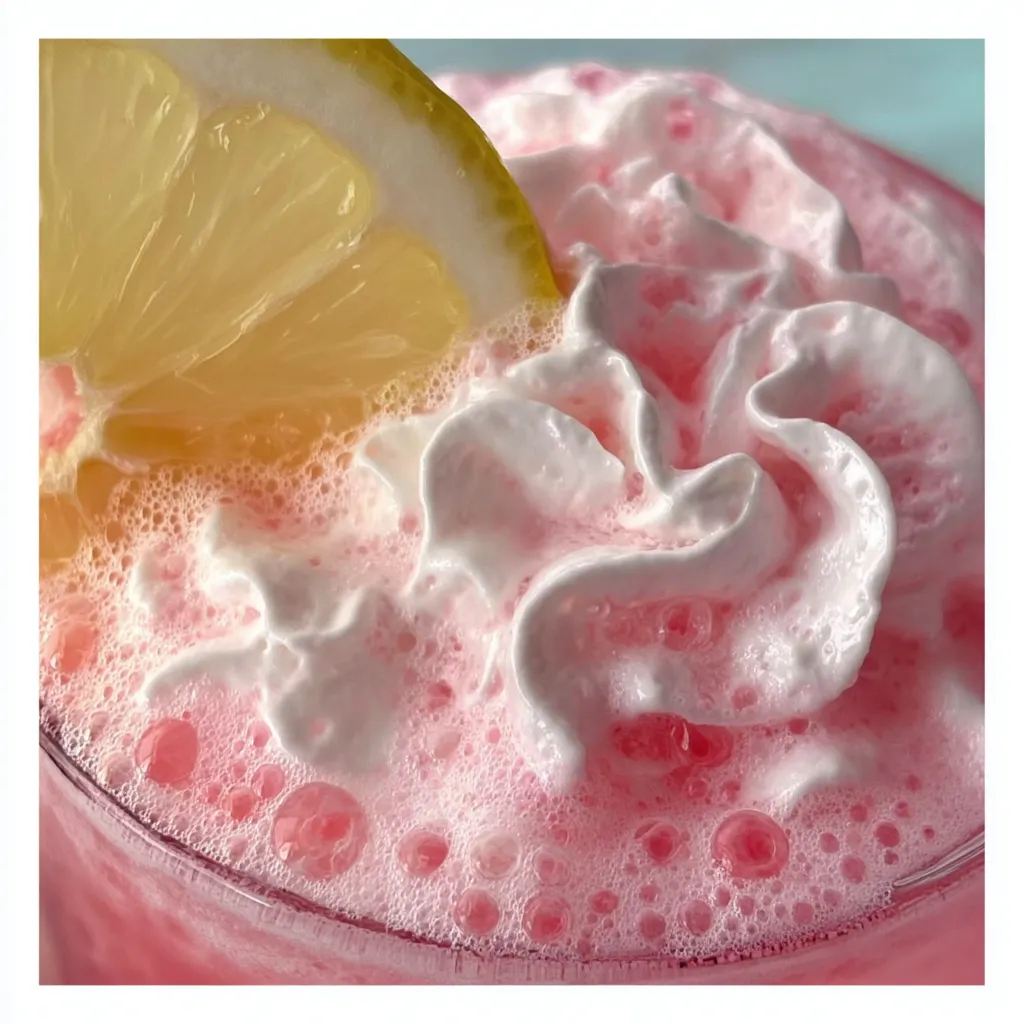 Fluffy Whipped Pink Lemonade Cloud with Fresh Berry Swirl - secondary view