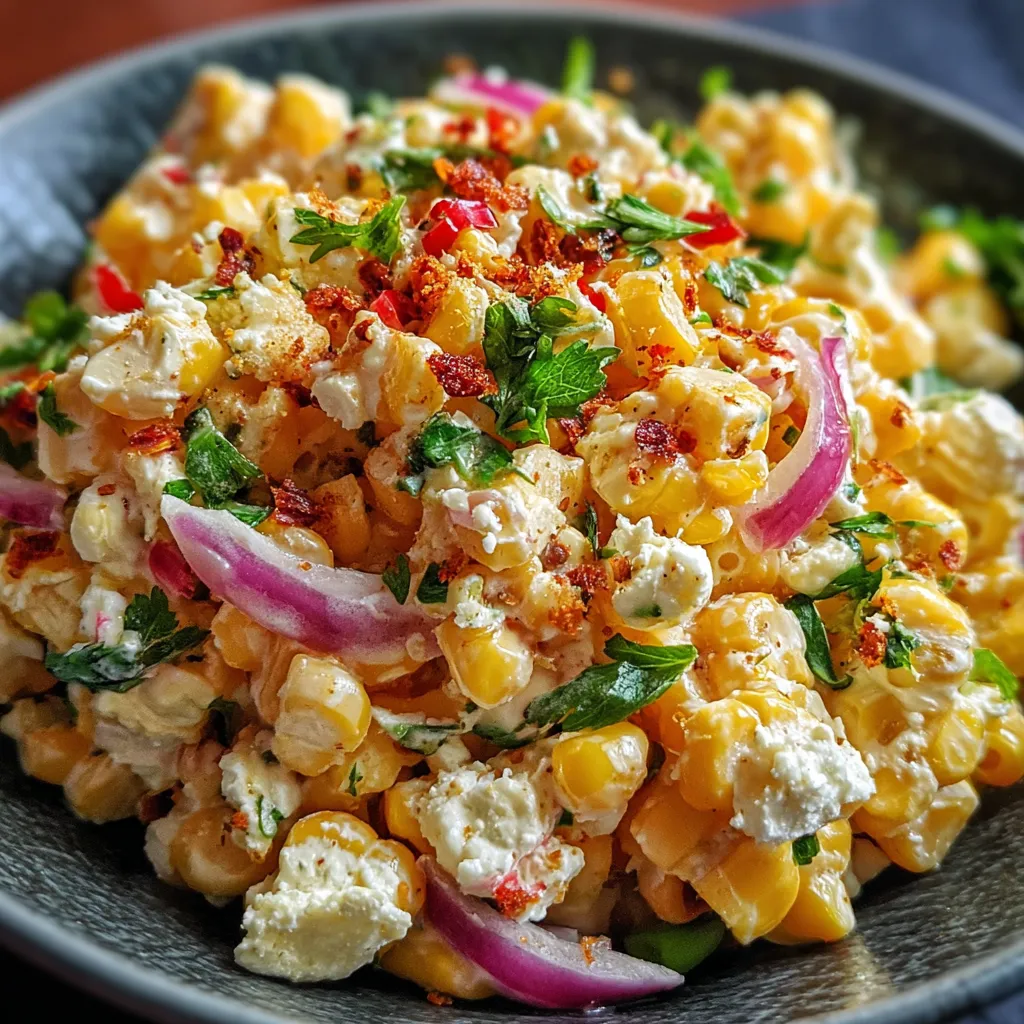 Addictive Crack Corn Salad with Creamy Ranch Dressing and Crispy Bacon - secondary view