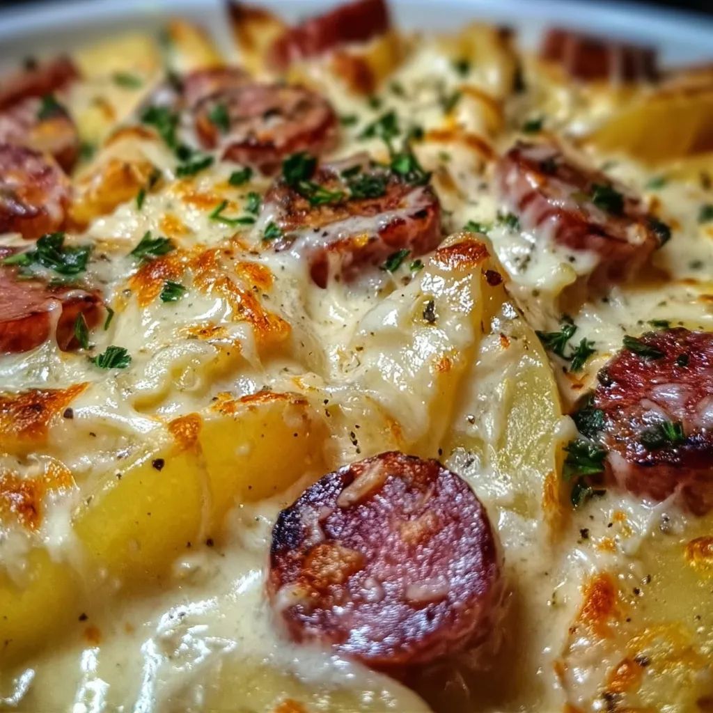 Ultimate Cheesy Ranch Potatoes and Smoked Sausage One-Pan Comfort Dinner Skillet - main view