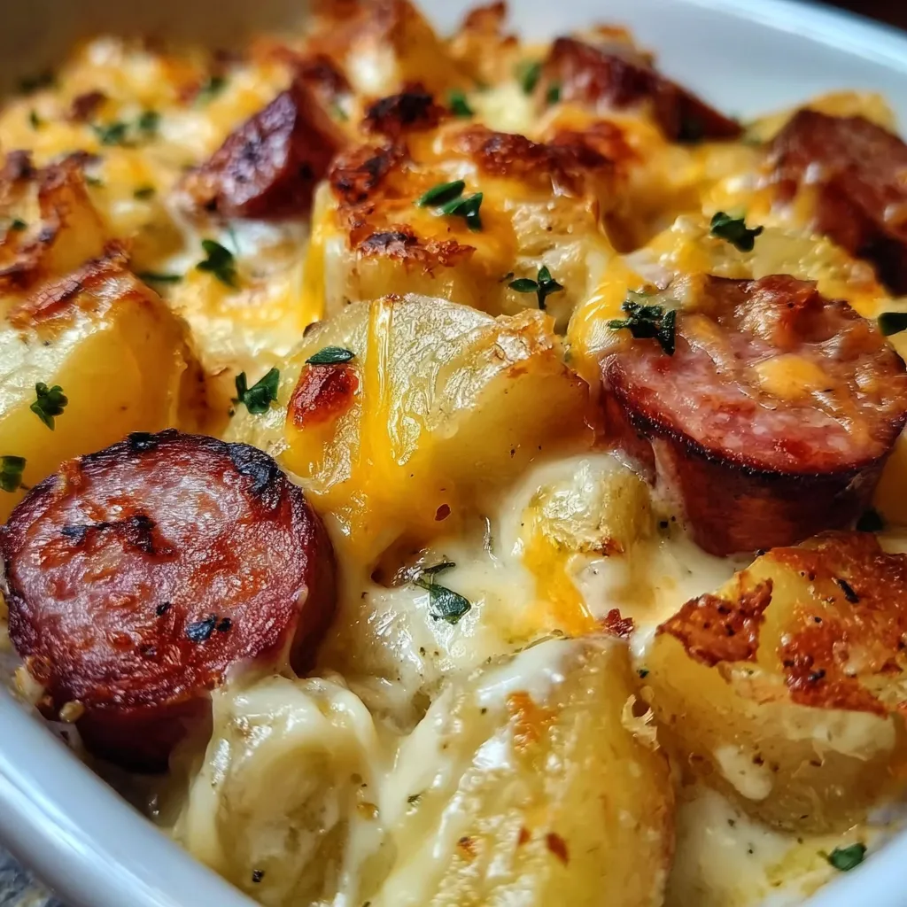 Ultimate Cheesy Ranch Potatoes and Smoked Sausage One-Pan Comfort Dinner Skillet - secondary view