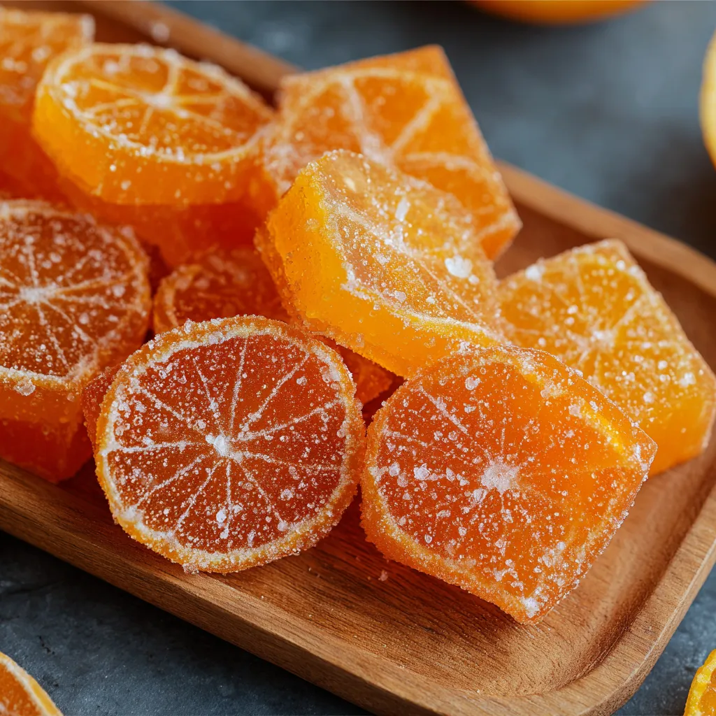 Traditional Old-Fashioned Orange Hard Candy with Natural Citrus Flavor