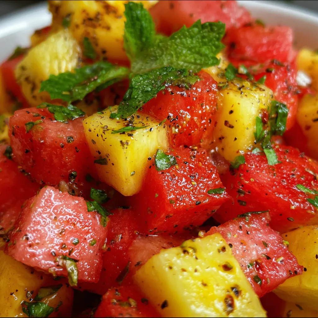 Watermelon Pineapple Salad Summer's Best Fresh Bite - tertiary view