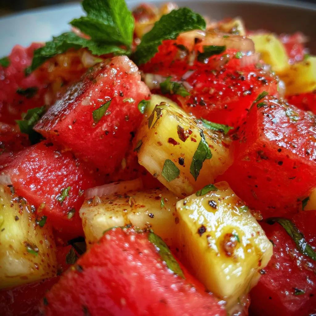 Watermelon Pineapple Salad Summer's Best Fresh Bite - secondary view