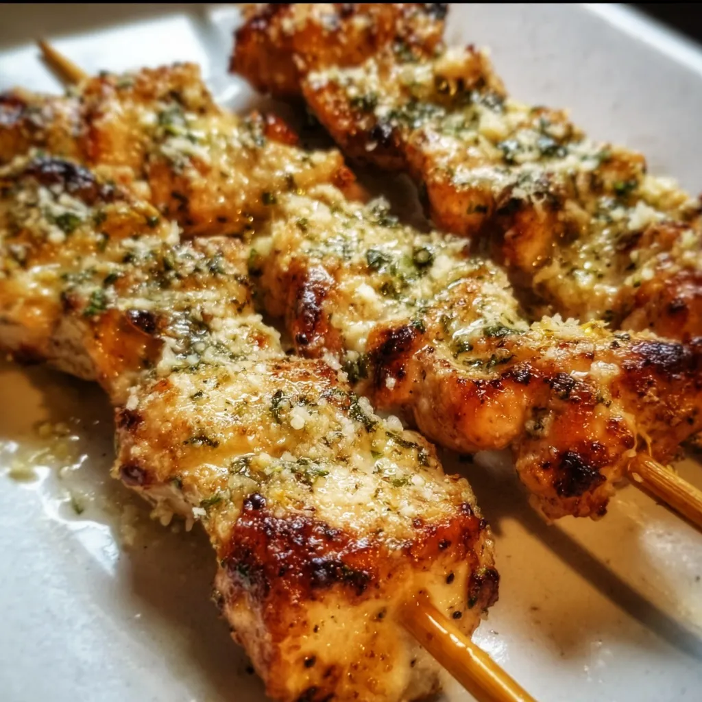 Ultimate Ranch Garlic Parmesan Chicken Skewers with Crispy Herb Coating - main view
