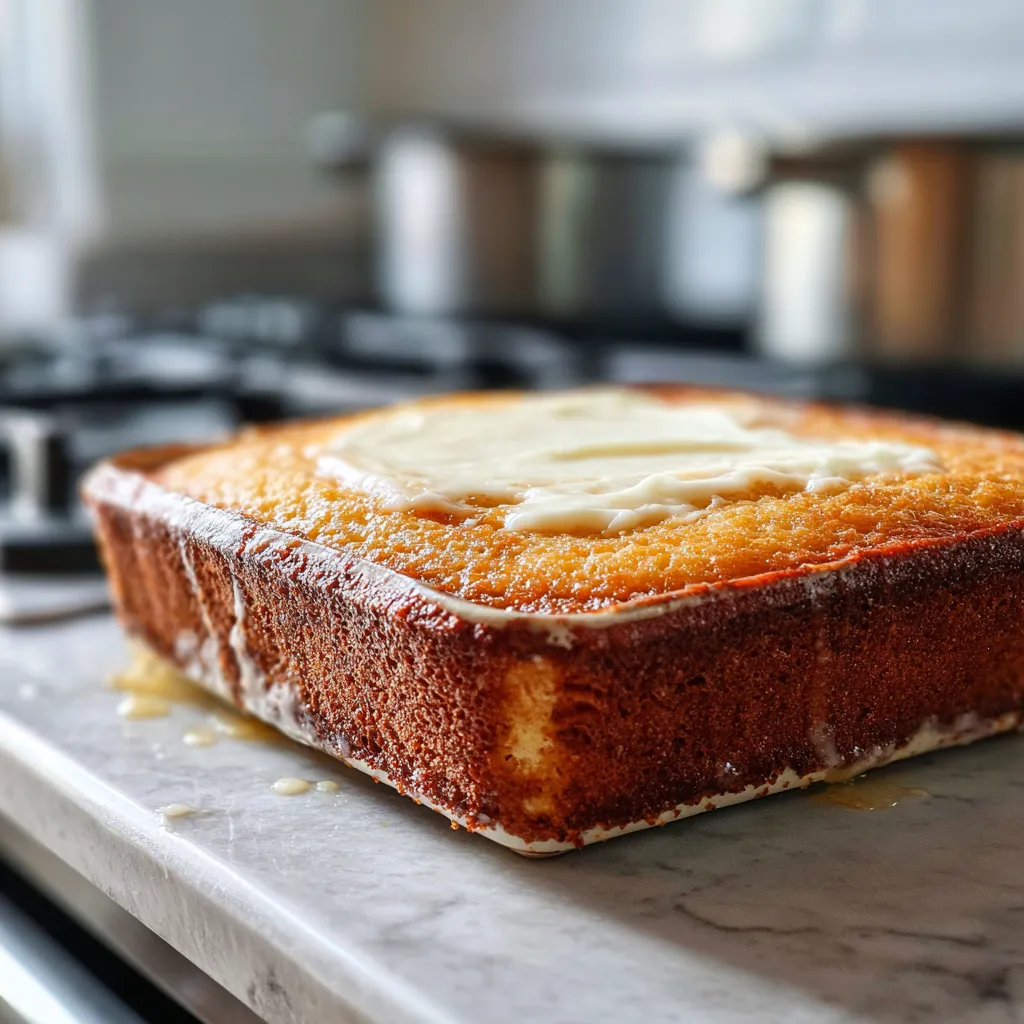 Turkish Pistachio Cream Revani Cake with Orange Blossom Syrup and Whipped Mascarpone Topping - tertiary view