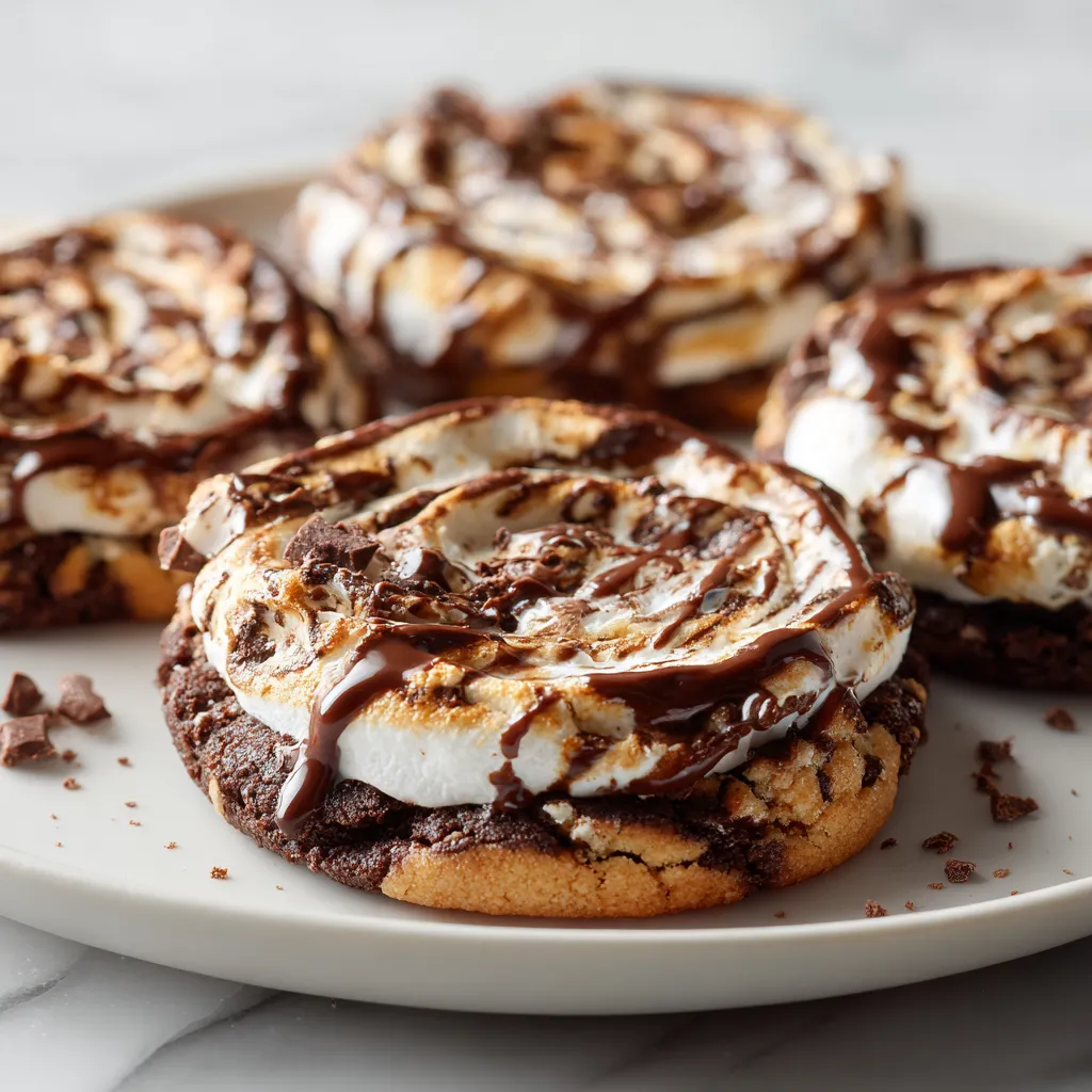 Ultimate Chocolate Marshmallow Swirl Cookies with Rich Cocoa and Fluffy Toasted Marshmallow Swirls - secondary view
