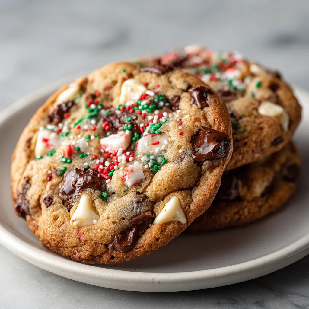 Ultimate Winter Wonderland Chocolate Chip Cookies with Peppermint and White Chocolate Chunks - tertiary view