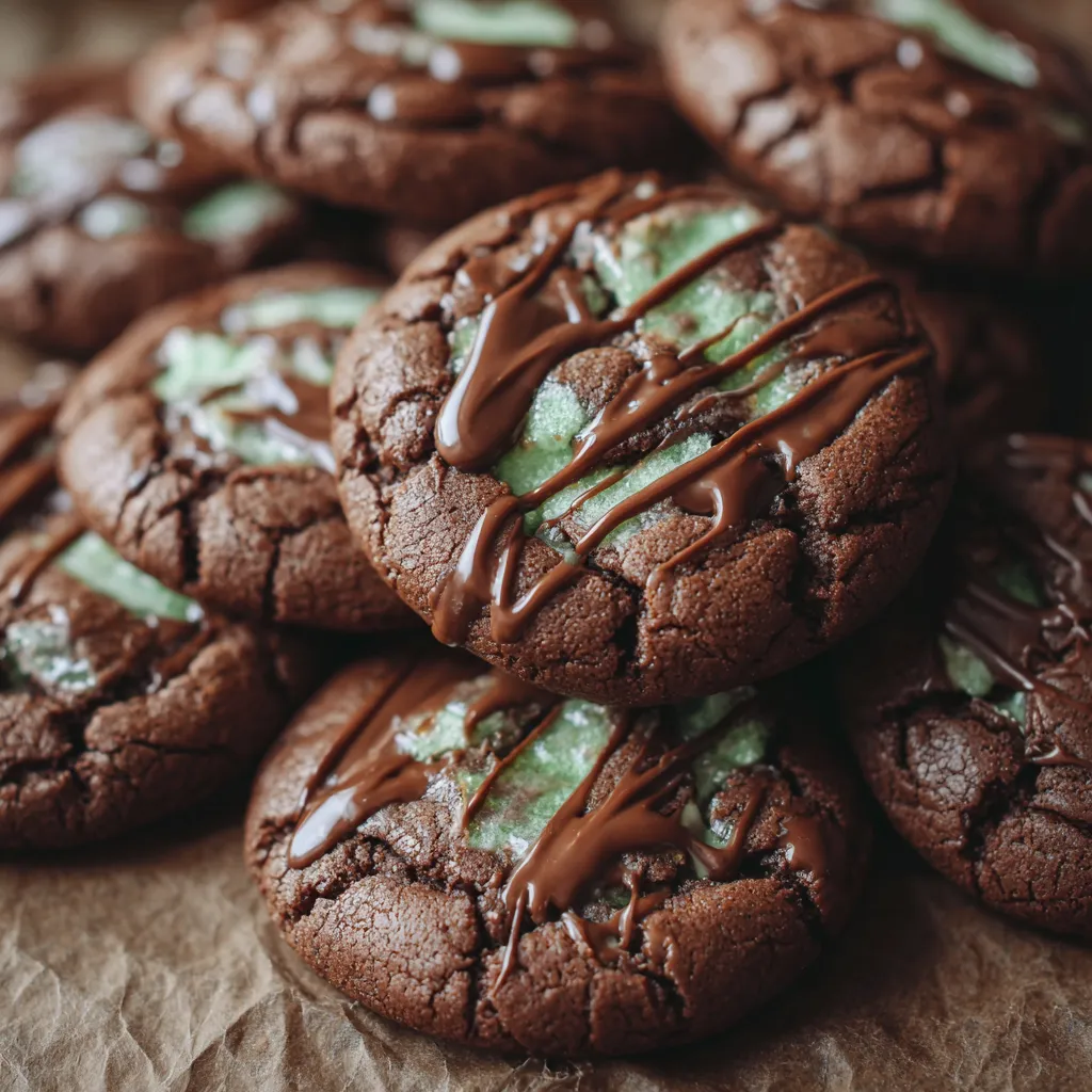 Ultra Soft Mint Chocolate Chip Pudding Cookies with White and Dark Chocolate Chunks - secondary view