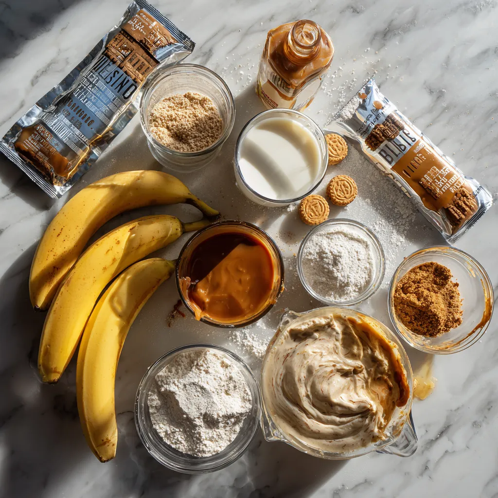 Ultimate Biscoff Banana Pudding with Salted Caramel and Vanilla Cream Layers - tertiary view